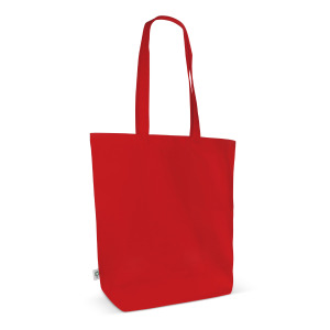 Torba z bawełny organicznej długa 270g/m² 42x12x43 cm Czerwony