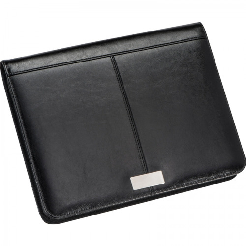Folder A4 z notatnikiem w linie i kieszenią na tablet GASPARE Czarny 2063003 (1)