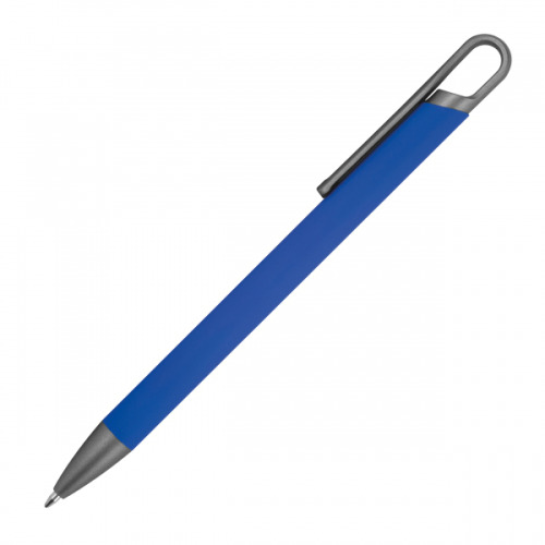 Długopis aluminiowy z recyklingu półżelowy KAROLINE Niebieski 1444004 (2)