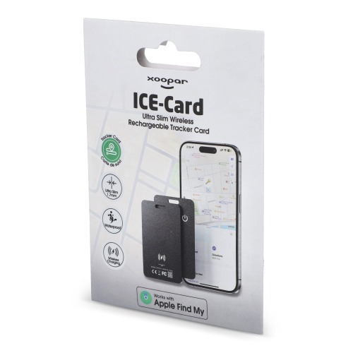 Xoopar ICE-Card Ultra-cienka karta śledząca z możliwością ładowania Czarny LT41801-N0002 (8)