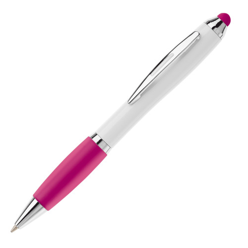 Długopis biały Hawaï stylus Biały / różowy LT80433-N0176 