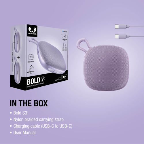 Fresh n Rebel Bold S3 Wodoodporny głośnik Bluetooth Liliowy LT49741-N0071 (5)