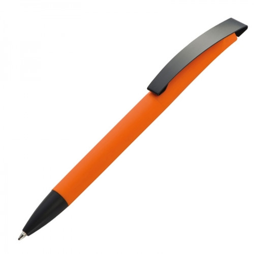 Długopis plastikowy soft touch BRESCIA Pomarańczowy 009910 (1)