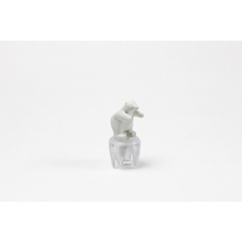 Korek do wina Bottom Up Bear Biały QL10253-WH (3)