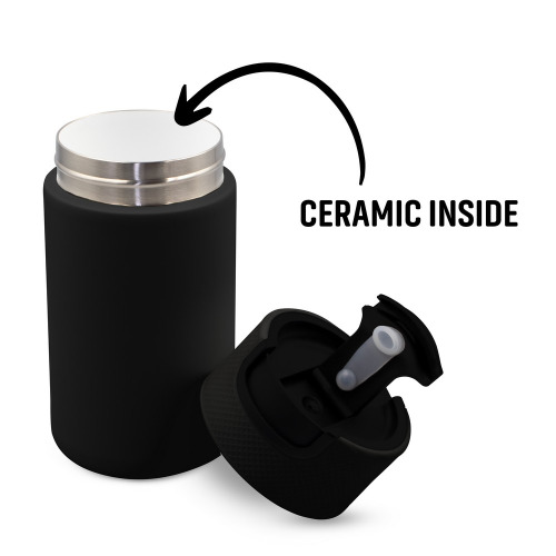 Kubek termiczny 400 ml Air Gifts z ceramiką | Nabila Czarny VA050-03 (2)