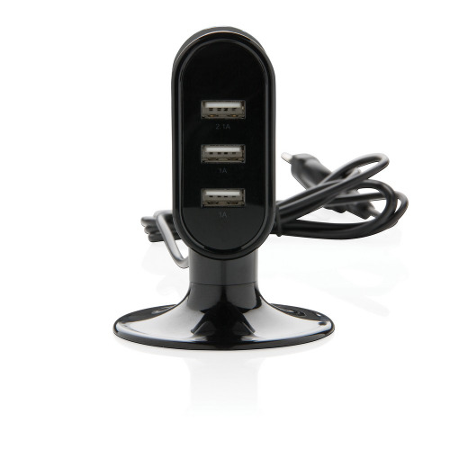Ładowarka na biurko, 3 porty USB Czarny V3773-03 (2)
