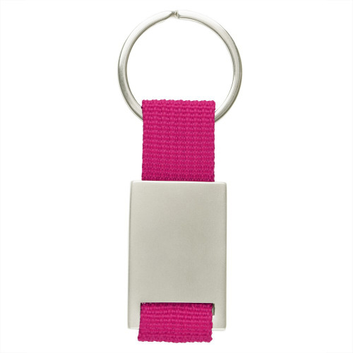Brelok do kluczy z metalową plakietką | Preston Różowy V4790-21 (1)