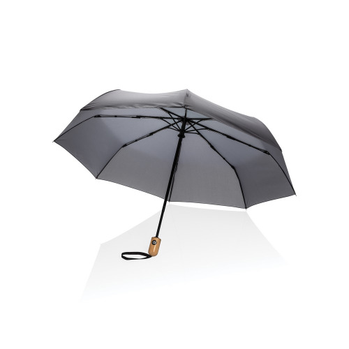 Bambusowy parasol automatyczny 21" AWARE™ RPET Szary P850.612 