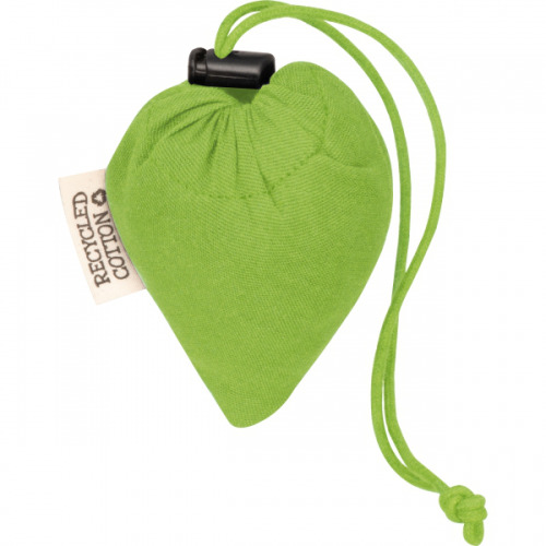 Składana torba z bawełny i poliestru z recyklingu 118 g/m² ANJA Jasnozielony 6526229 (2)