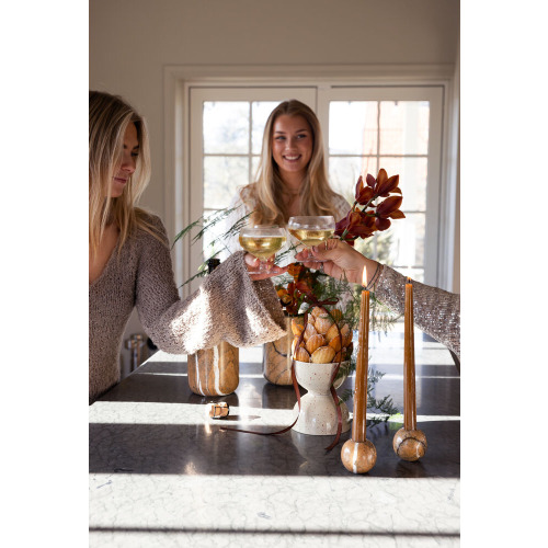 Świecznik STEN, brązowy Brązowy 5018660- (5)