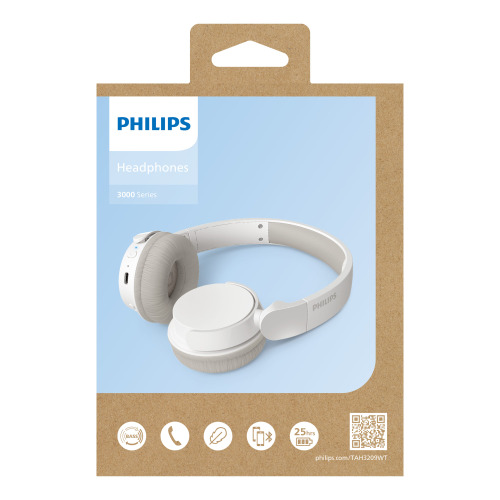 TAH3209 |Słuchawki nauszne Bluetooth Philips z 25-godzinnym czasem odtwarzania Biały LT42250-N0001 (2)