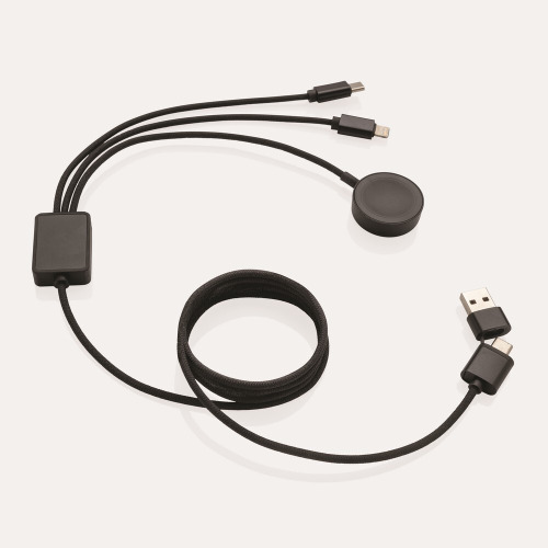 Kabel do ładowania 6 w 1 Terra, bezprzewodowa ładowarka do zegarka Szary P302.5902 (6)