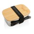 Pudełko śniadaniowe z bambusowym wieczkiem, łyżkowidelec srebrny P269.622 (6) thumbnail