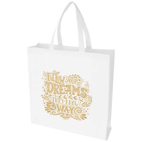 EcoSeal torba na zakupy z dnem wykonana z włókiny z recyklingu z certyfikatem GRS o pojemności 12 l Biały 13010601 (1)