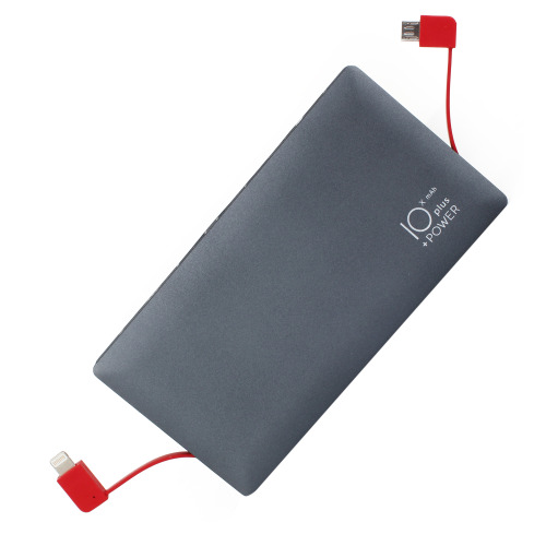 Power Bank Slim z wbudowanym kablem Szary EG 026707 10000 (3)