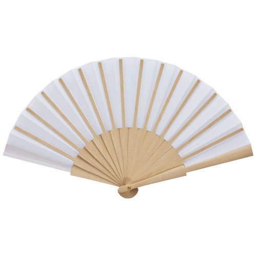 Wachlarz Manuela z drewna i poliestru Biały 12704101 (3)