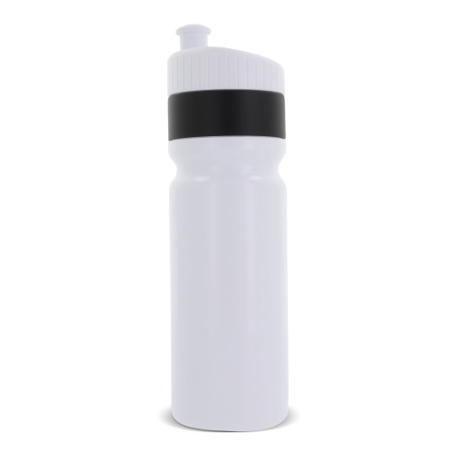 Bidon sportowy z obwódką  750ml Biały / czarny LT98786-N0102 