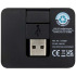 Gaia 4-portowy hub USB z wyjściem USB-A i typu C oraz podwójnym wejściem — wykonany z tworzyw sztucznych pochodzących z recyklingu Czarny 12444990 (3) thumbnail
