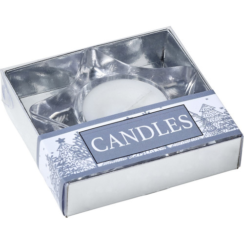 Świecznik "gwiazda" Srebrny V8821-32 