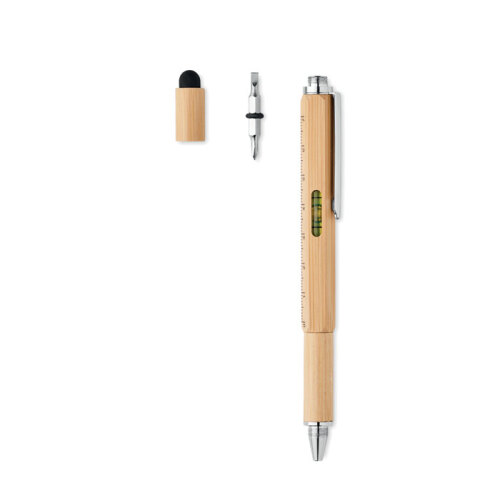Bambusowy długopis z poziomicą drewna MO6559-40 (1)