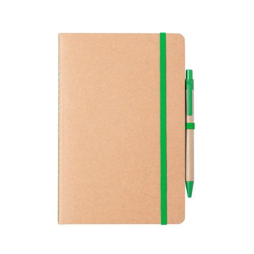 Notatnik A5 z długopisem zielony V0233-06 