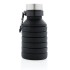 Składana butelka sportowa 550 ml z karabińczykiem czarny P432.621 (1) thumbnail
