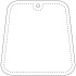RFX™ reflective odblaskowa zawieszka z PVC, trapez Biały 1PR09201 (3) thumbnail