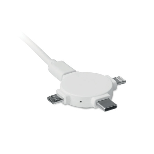 Adapter do kabli 3 w 1 Biały MO9654-06 