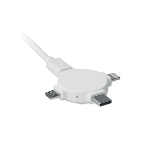 Adapter do kabli 3 w 1 biały MO9654-06 