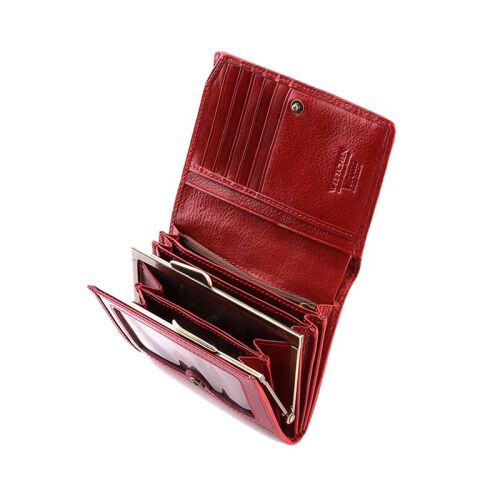 Damski portfel WITTCHEN ze skóry lakierowany średni Czerwony WITT25-1-070 (1)