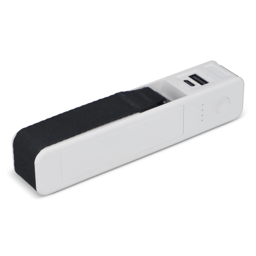 Travel Powerbank 2600 mAh 5 w 1 - waga samochodowa - latarka - linijka - miernik temperatury Biały LT95563-N0001 