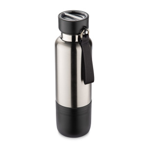 Butelka termiczna ze smyczką RON 500 ml Czarny