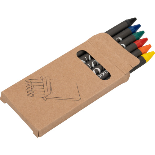 Kredki świecowe 6 kolorów AGOSTINO Wielokolorowy 14464mc (5)