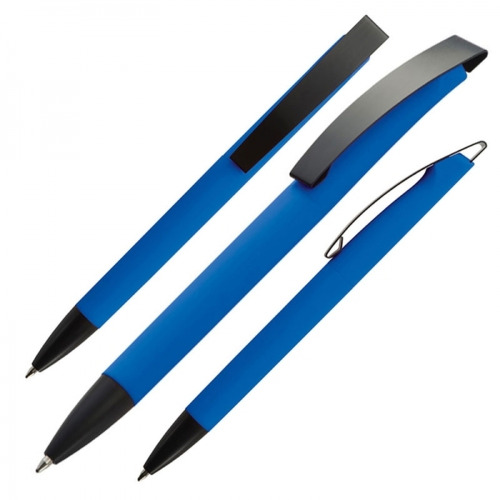 Długopis plastikowy soft touch BRESCIA Niebieski 009904 (2)