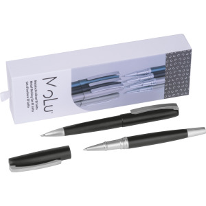 Metalowy zestaw piśmienny długopis i pióro kulkowe El Salto MoLu