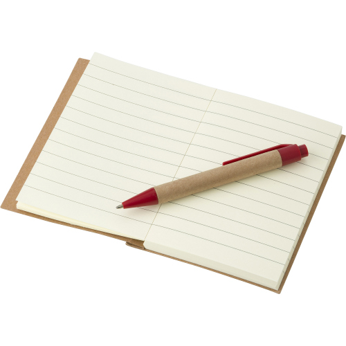 Notatnik z długopisem czerwony V2687-05 (1)