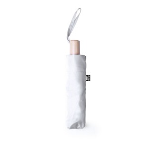 Ekologiczny wiatroodporny parasol manualny, składany biały