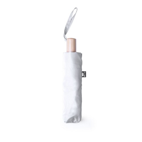 Ekologiczny wiatroodporny parasol manualny, składany biały V0762-02 