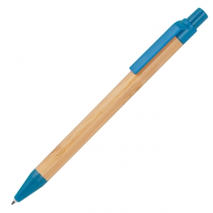 Długopis bambusowy Halle niebieski