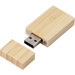 Bambusowa pamięć USB 32 GB beżowy