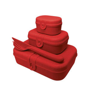 Zestaw Lunchboxów + sztućce Pascal org. Red Koziol