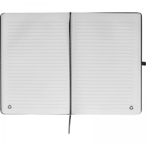 Notatnik A5 w linie z PU z recyklingu Czarny 2374803 (6)