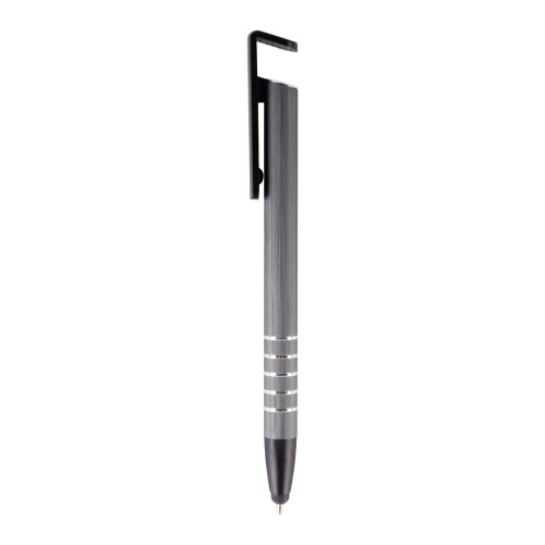 Długopis, touch pen, stojak na telefon szary V1816-19 