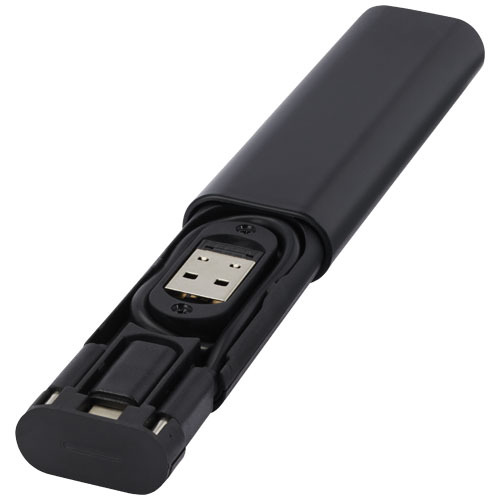 Whiz modułowy kabel do ładowania z tworzyw sztucznych pochodzących z recyklingu Czarny 12436290 