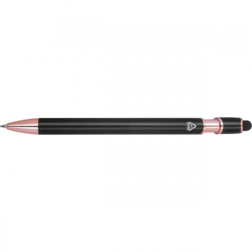 Długopis aluminiowy z recyklingu żelowy touch pen BELO HORIZONTE Czarny 528103 (3)