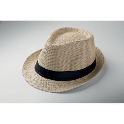 Papierowy kapelusz słomkowy Bezowy MO2367-13 (4)