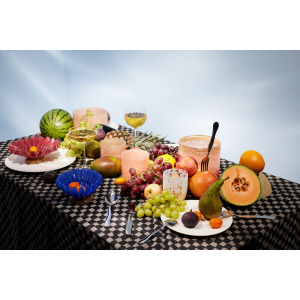 ŚWIECZNIK CALORE XS, R&Oacute;ŻOWY/BEŻOWY/BORDOWY