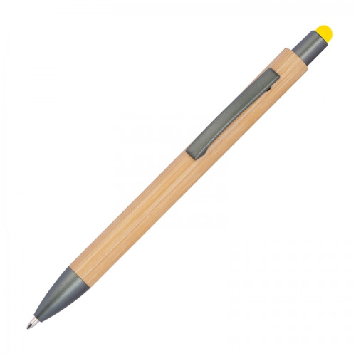 Długopis drewniany touch pen LUCIO żółty 1219408 (1)