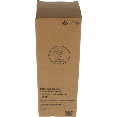 Butelka stalowa soft touch OSTRAVA 750 ml Czerwony 496805 (1)