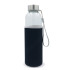 Szklana butelka na wodę z rękawem 500ML Transparentny / czarny LT98822-N0402  thumbnail